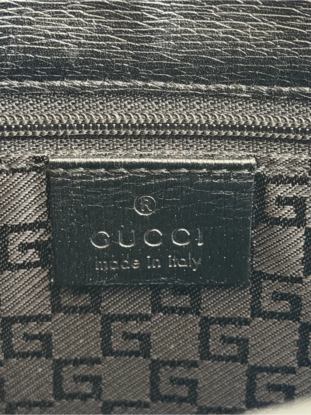 Authentic GUCCI Black Leather Top Handle Bag